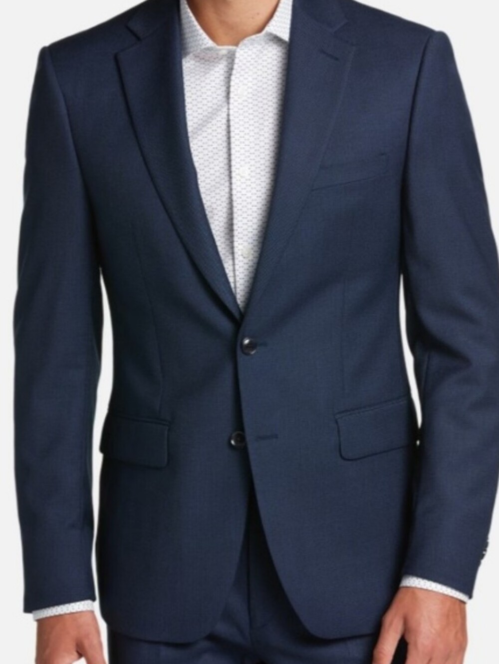 Calvin Klein Navy Blue Wool Jacket 46R – Double Vented